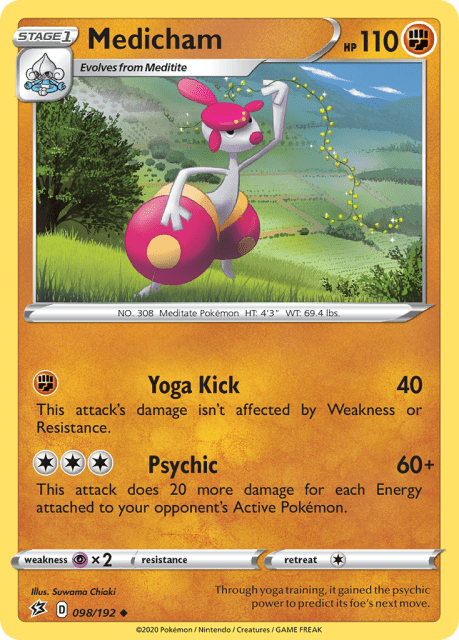 Medicham (Reverse Holofoil) (98) — Rebel Clash