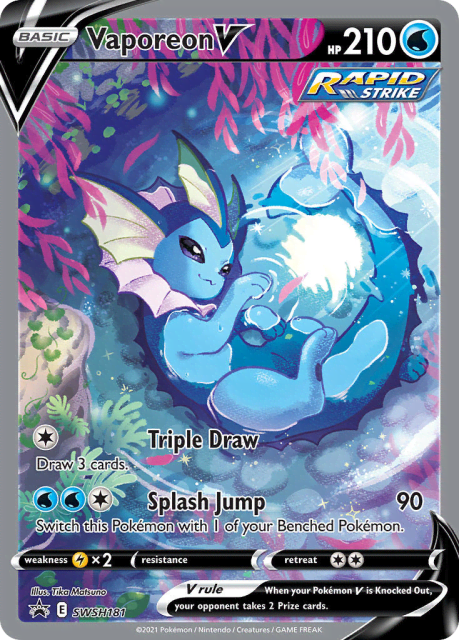 Vaporeon V (Holofoil) (SWSH181) — SWSH Black Star Promos