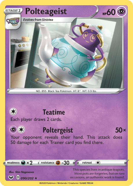 Polteageist (Reverse Holofoil) (90) — Sword & Shield