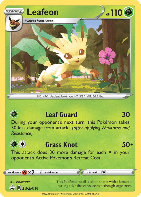 Leafeon (Holofoil) (SWSH191) — SWSH Black Star Promos