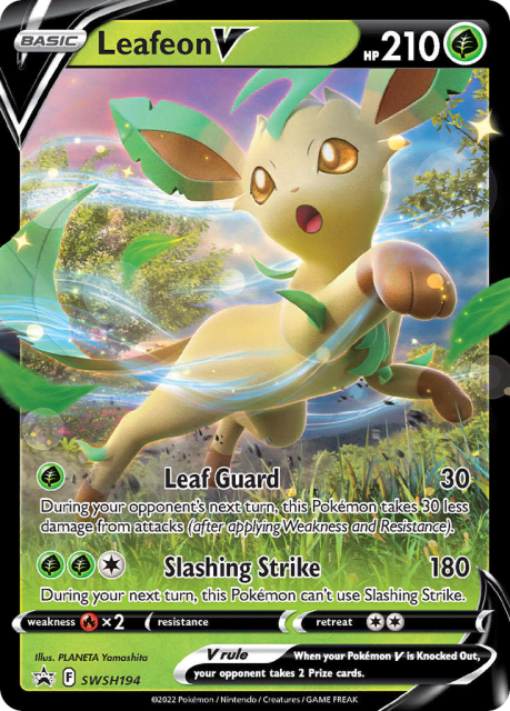 Leafeon V (Holofoil) (SWSH194) — SWSH Black Star Promos
