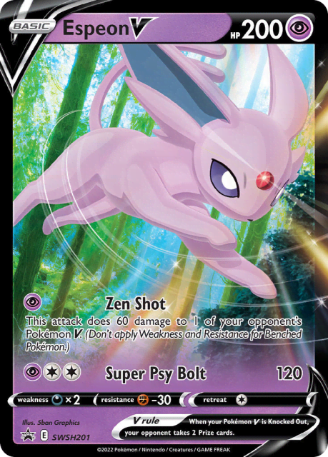 Espeon V (Holofoil) (SWSH201) — SWSH Black Star Promos