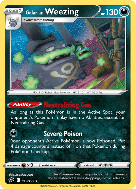 Galarian Weezing (Holofoil) (113) — Rebel Clash