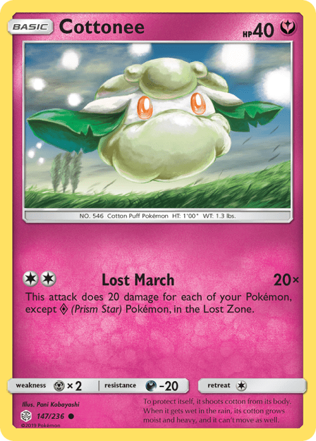 Cottonee (Reverse Holofoil) (147) — Cosmic Eclipse