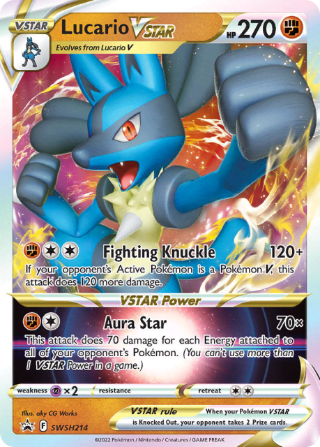 Lucario VSTAR (Holofoil) (SWSH214) — SWSH Black Star Promos