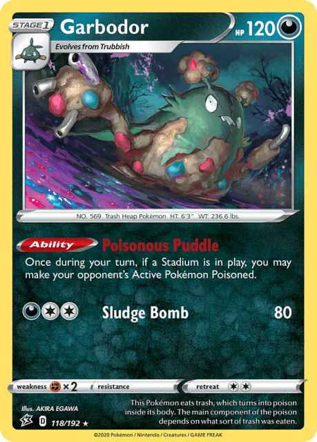 Garbodor (Reverse Holofoil) (118) — Rebel Clash