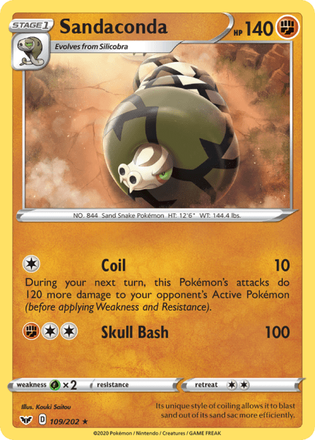 Sandaconda (Reverse Holofoil) (109) — Sword & Shield