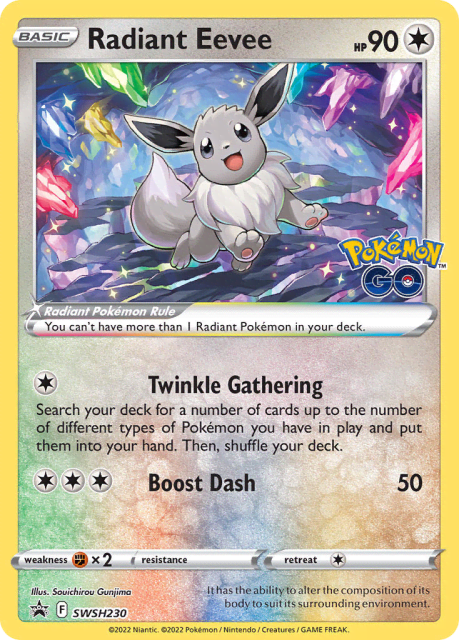 Radiant Eevee (Holofoil) (SWSH230) — SWSH Black Star Promos