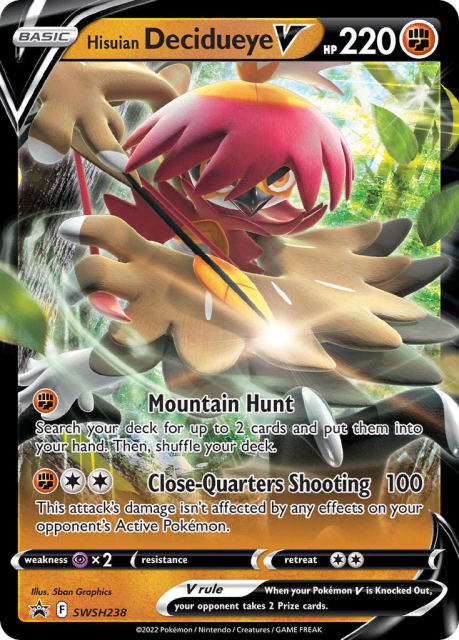 Hisuian Decidueye V (Holofoil) (SWSH238) — SWSH Black Star Promos