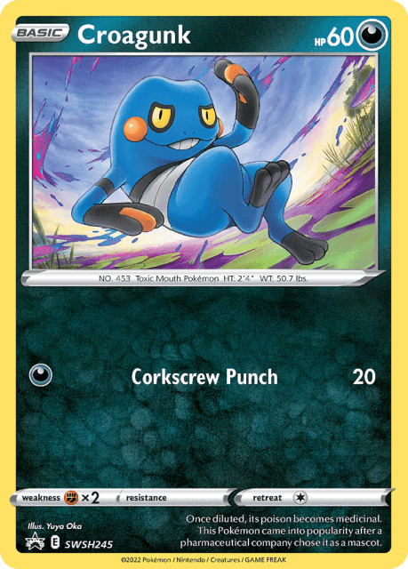Croagunk (Holofoil) (SWSH245) — SWSH Black Star Promos