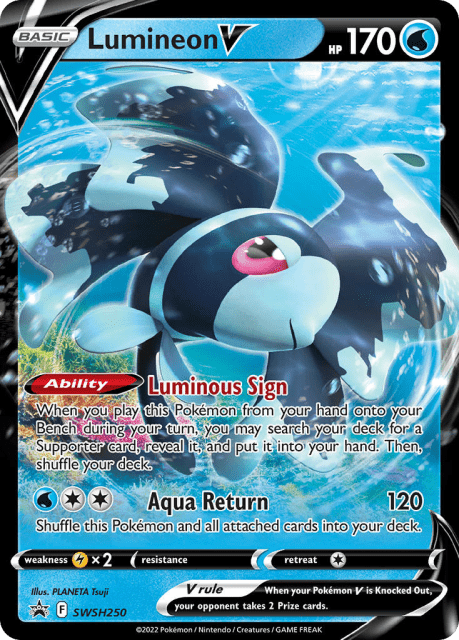 Lumineon V (Holofoil) (SWSH250) — SWSH Black Star Promos