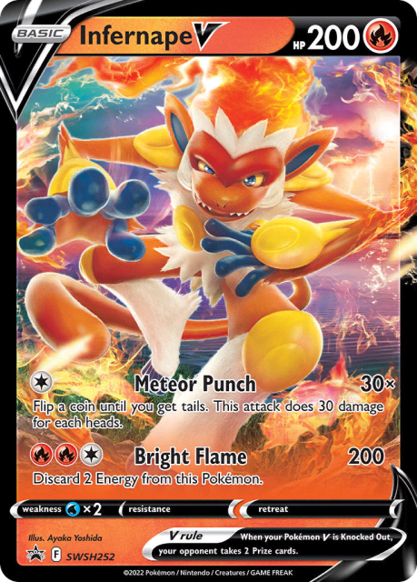 Infernape V (Holofoil) (SWSH252) — SWSH Black Star Promos