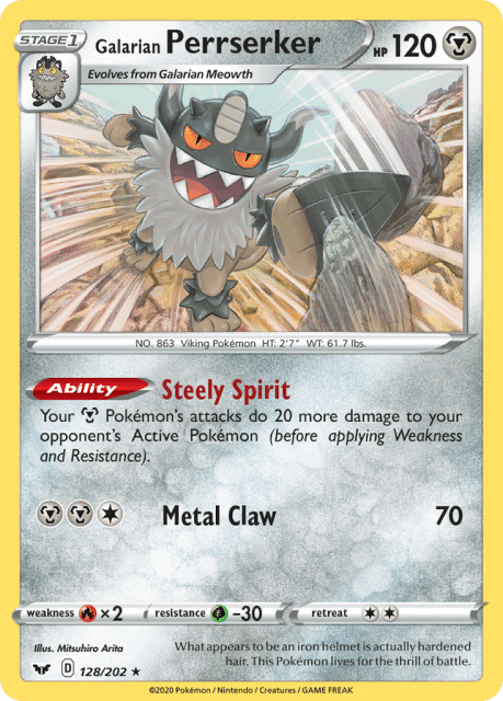 Galarian Perrserker (128) — Sword & Shield