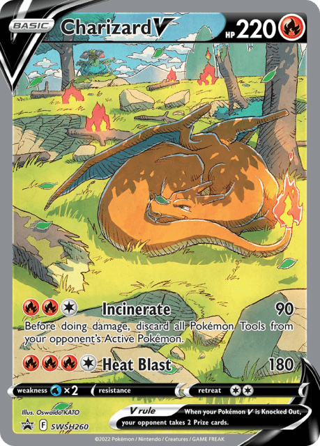 Charizard V (Holofoil) (SWSH260) — SWSH Black Star Promos