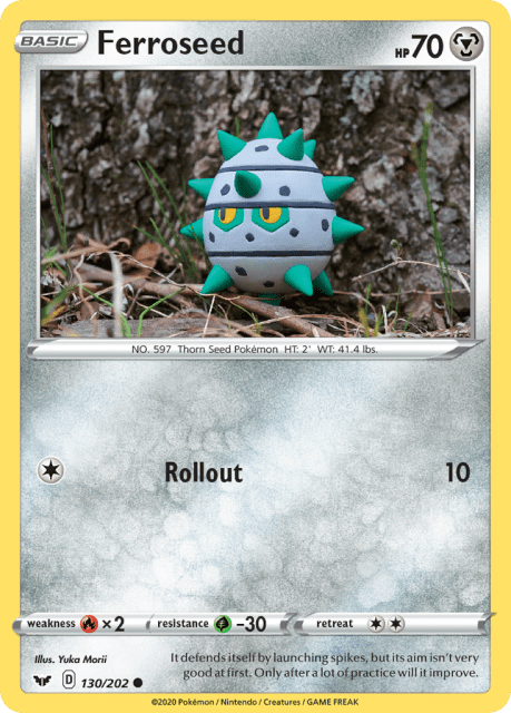 Ferroseed (Reverse Holofoil) (130) — Sword & Shield