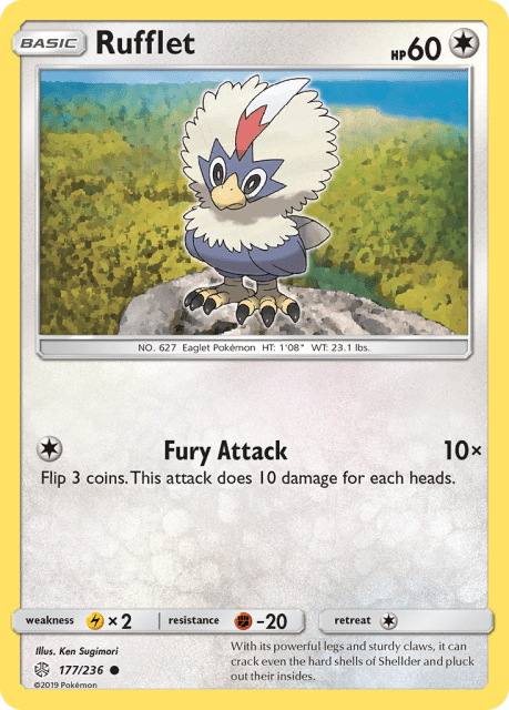 Rufflet (Reverse Holofoil) (177) — Cosmic Eclipse