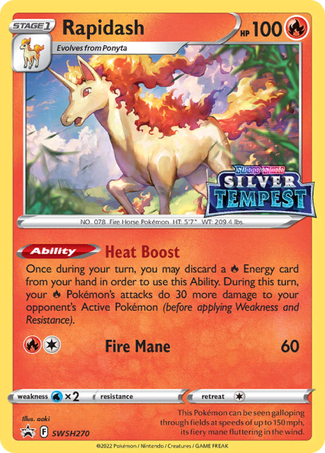 Rapidash (Holofoil) (SWSH270) — SWSH Black Star Promos