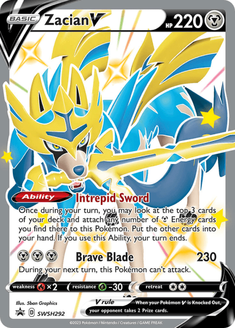 Zacian V (Holofoil) (SWSH292) — SWSH Black Star Promos