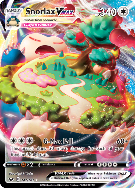 Snorlax VMAX (Jumbo) (142) — Sword & Shield