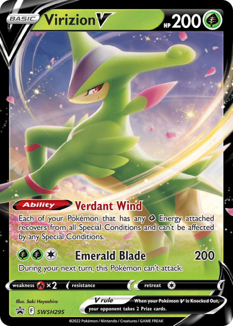 Virizion V (Holofoil) (SWSH295) — SWSH Black Star Promos