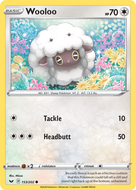 Wooloo (Reverse Holofoil) (153) — Sword & Shield