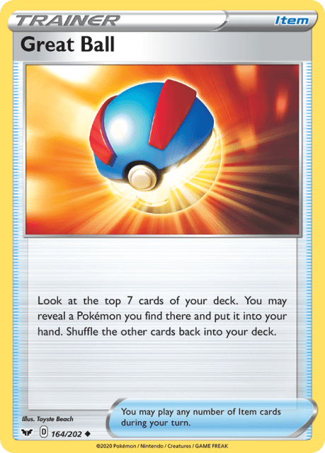 Great Ball (Pikachu Stamp29) (164) — Sword & Shield