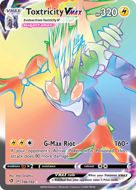 Toxtricity VMAX (Holofoil) (196) — Rebel Clash