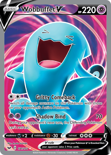 Wobbuffet V (Holofoil) (191) — Sword & Shield