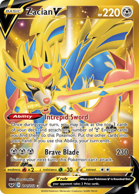 Zacian V (Holofoil) (211) — Sword & Shield