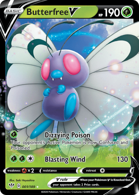 Butterfree V (Holofoil) (1) — Darkness Ablaze