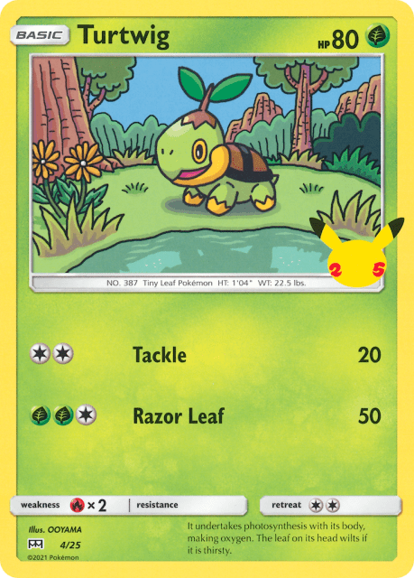 Turtwig (Holofoil) (4) — McDonald's Collection 2021