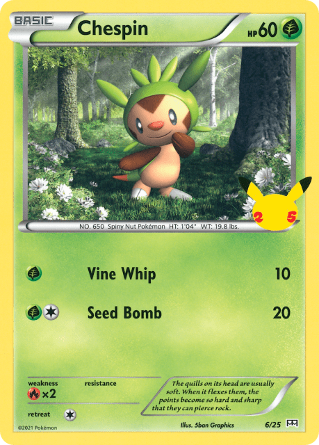 Chespin (Holofoil) (6) — McDonald's Collection 2021