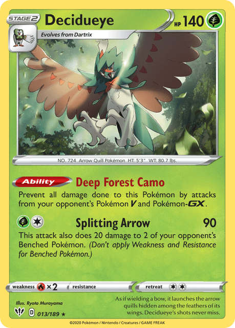 Decidueye (Holofoil) (13) — Darkness Ablaze