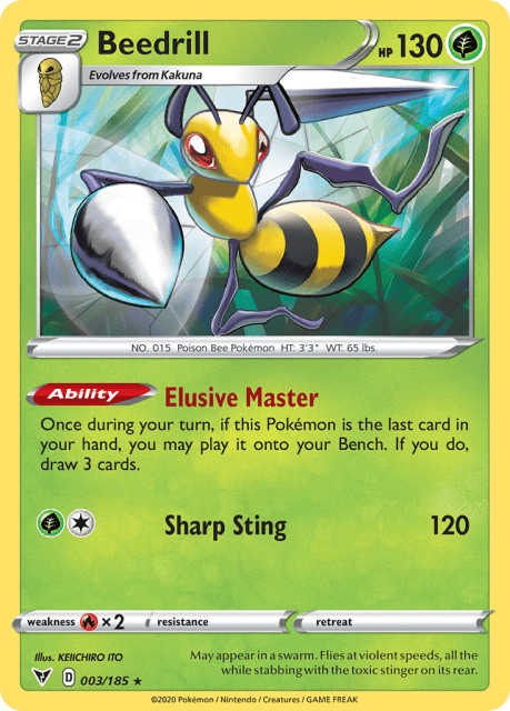 Beedrill (Reverse Holofoil) (3) — Vivid Voltage