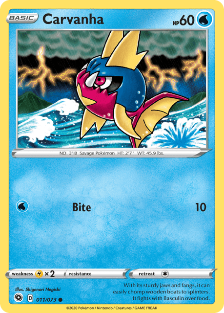 Carvanha (Reverse Holofoil) (11) — Champion's Path