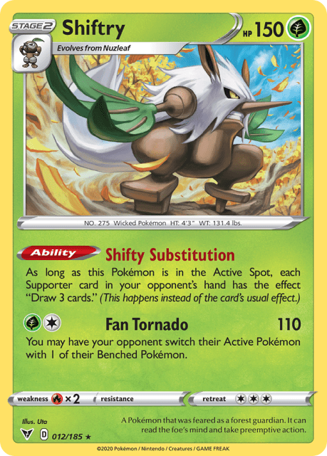 Shiftry (Reverse Holofoil) (12) — Vivid Voltage