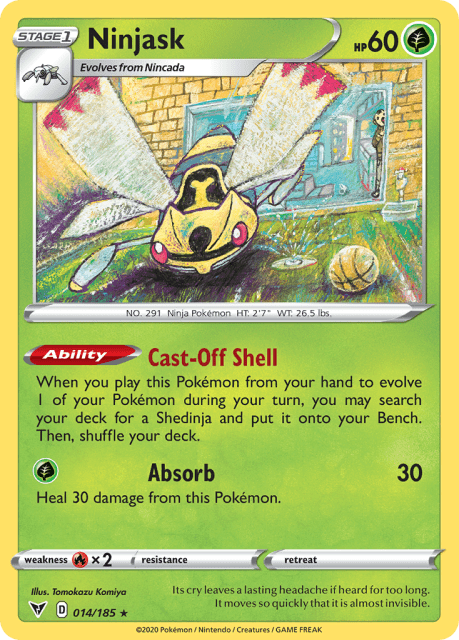 Ninjask (Reverse Holofoil) (14) — Vivid Voltage