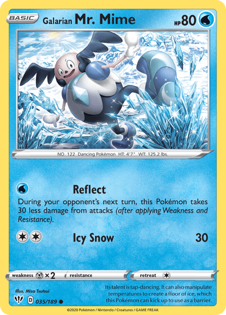 Galarian Mr. Mime (Reverse Holofoil) (35) — Darkness Ablaze