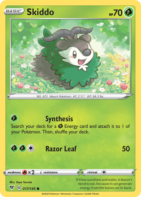 Skiddo (Reverse Holofoil) (17) — Vivid Voltage
