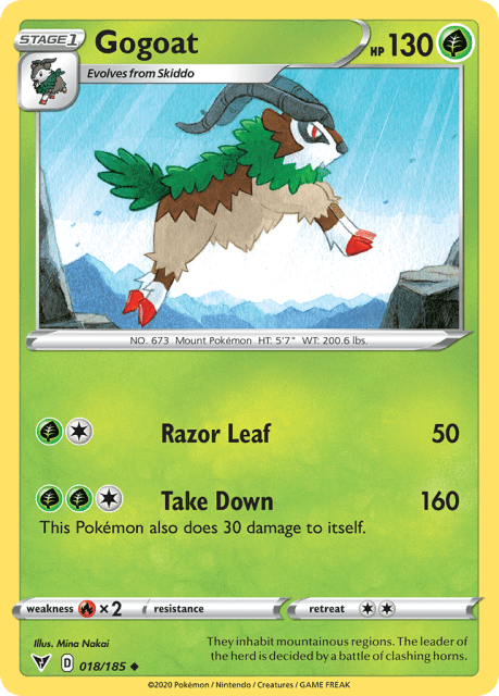 Gogoat (Reverse Holofoil) (18) — Vivid Voltage