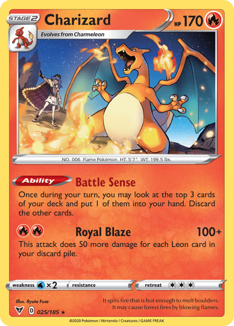Charizard (Cracked Ice Holofoil) (25) — Vivid Voltage