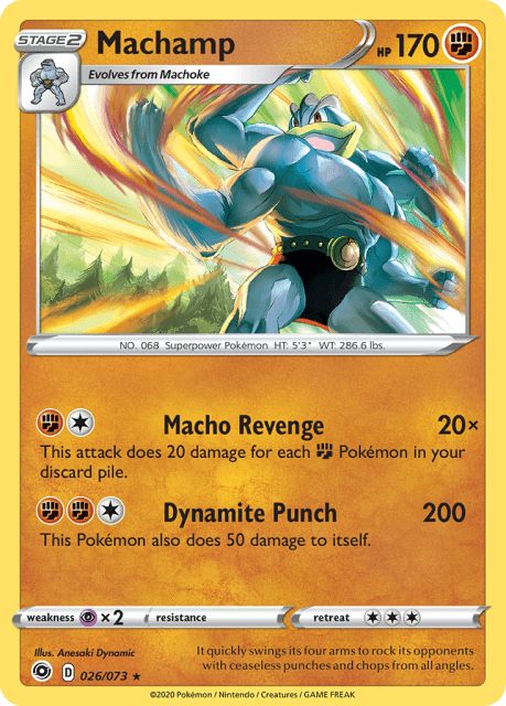 Machamp (Reverse Holofoil) (26) — Champion's Path