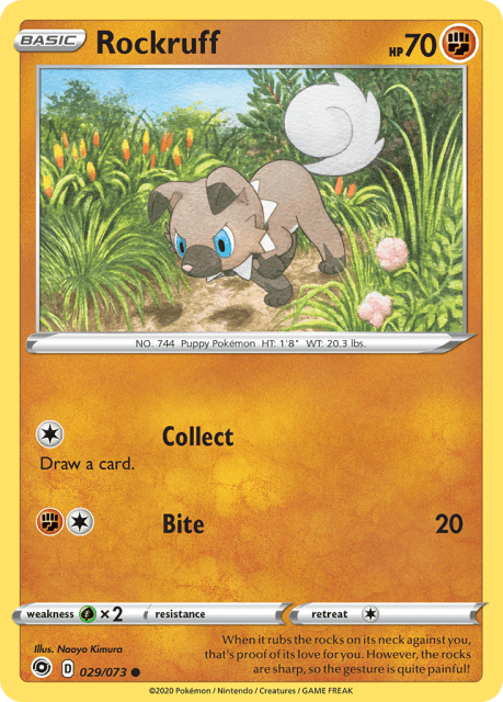Rockruff (Reverse Holofoil) (29) — Champion's Path