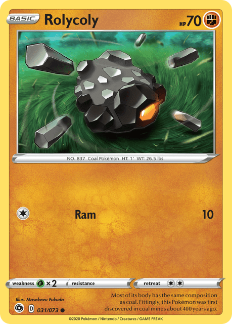 Rolycoly (Reverse Holofoil) (31) — Champion's Path