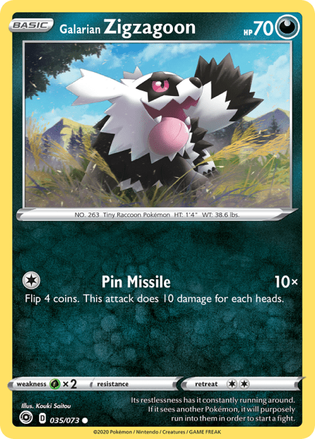 Galarian Zigzagoon (Eevee Stamp) (35) — Champion's Path
