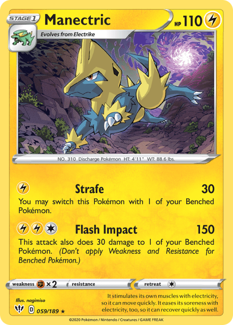 Manectric (Reverse Holofoil) (59) — Darkness Ablaze