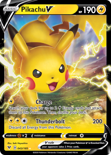 Pikachu V (Play Pokemon Stamp Holofoil) (43) — Vivid Voltage