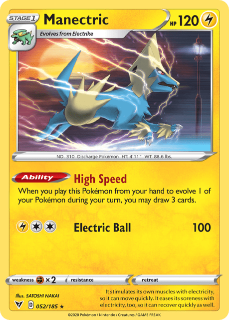 Manectric (Reverse Holofoil) (52) — Vivid Voltage