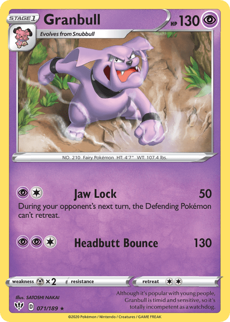 Granbull (Reverse Holofoil) (71) — Darkness Ablaze