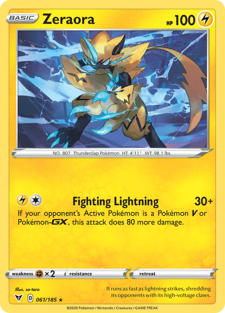 Zeraora (Reverse Holofoil) (61) — Vivid Voltage